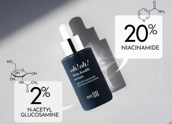 Oh!oh! Skin Health Serum: 20% Niacinamide Cho Da Dầu Mụn 30ml